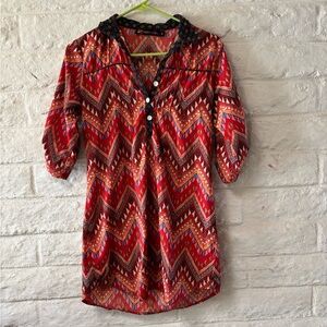 Fusion Beats Vintage Silk Mini Dress/Kurta-Small